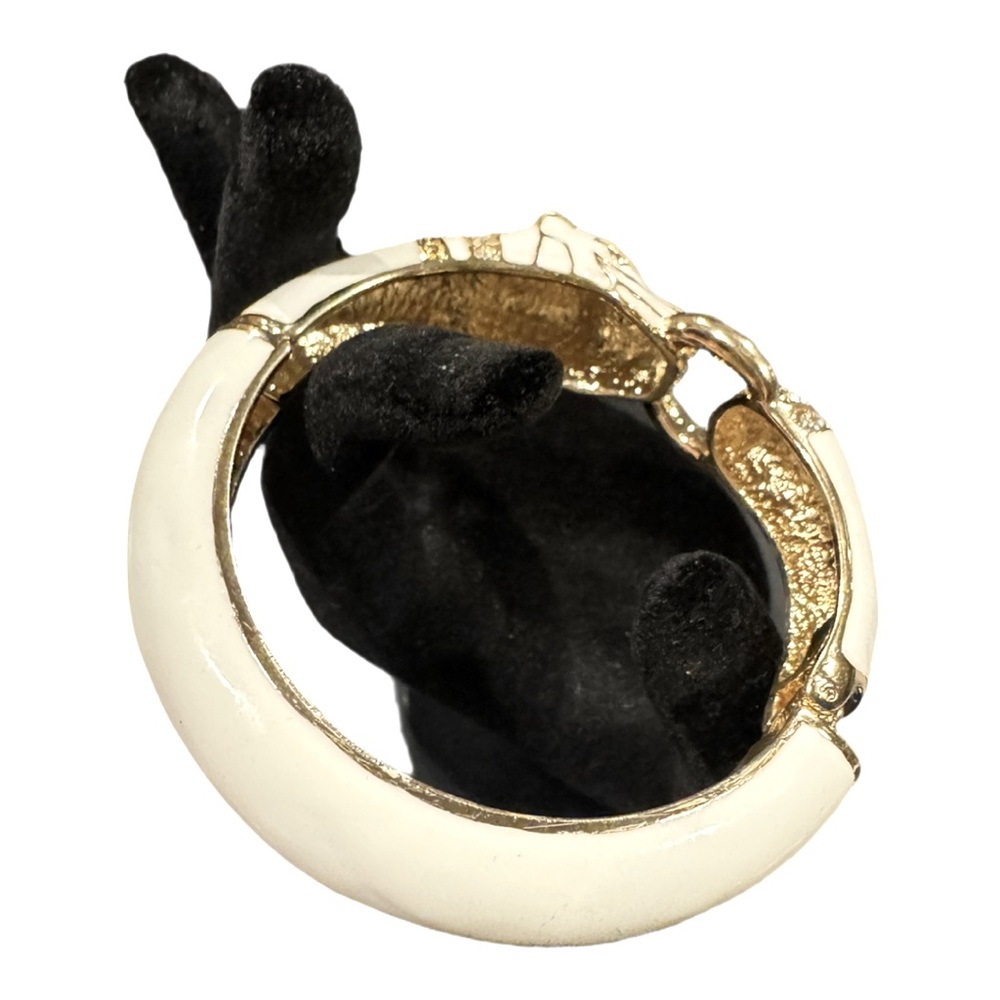 White Enamel Jaguar Clamper Bracelet - Picture 9 of 15